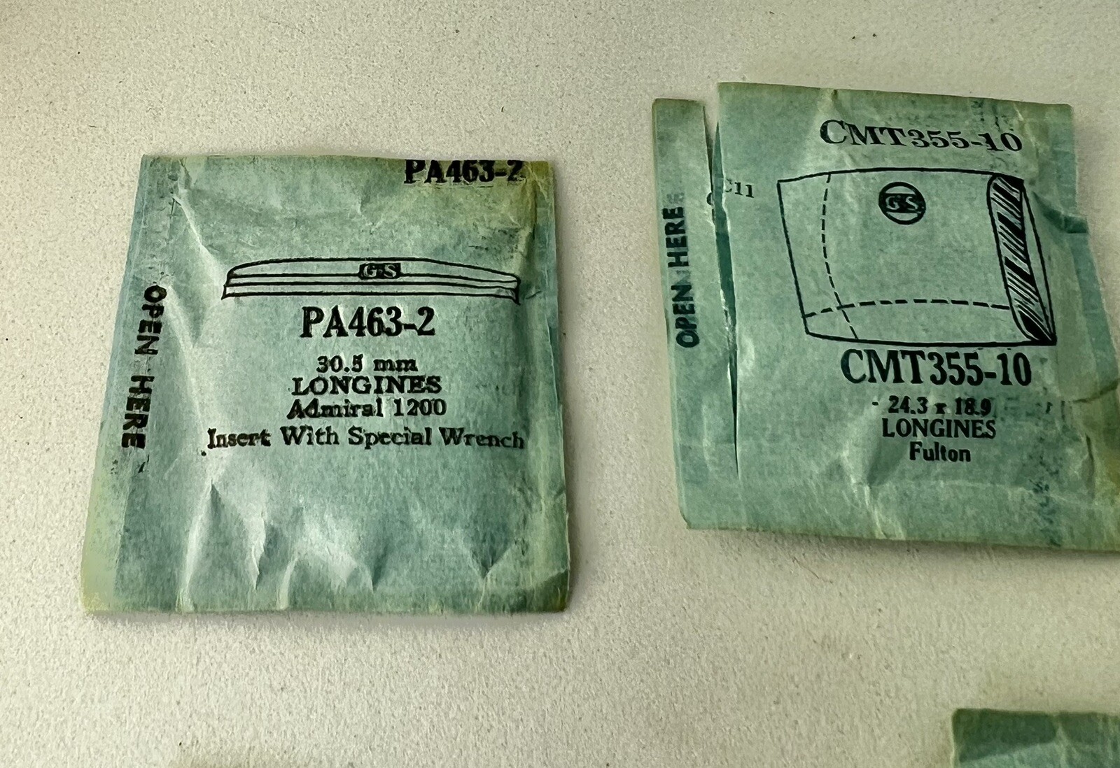 Longines Admiral 1200 Crystal PA463-2, Fulton MT355-10, CX986, PA463-2. X5 crstl