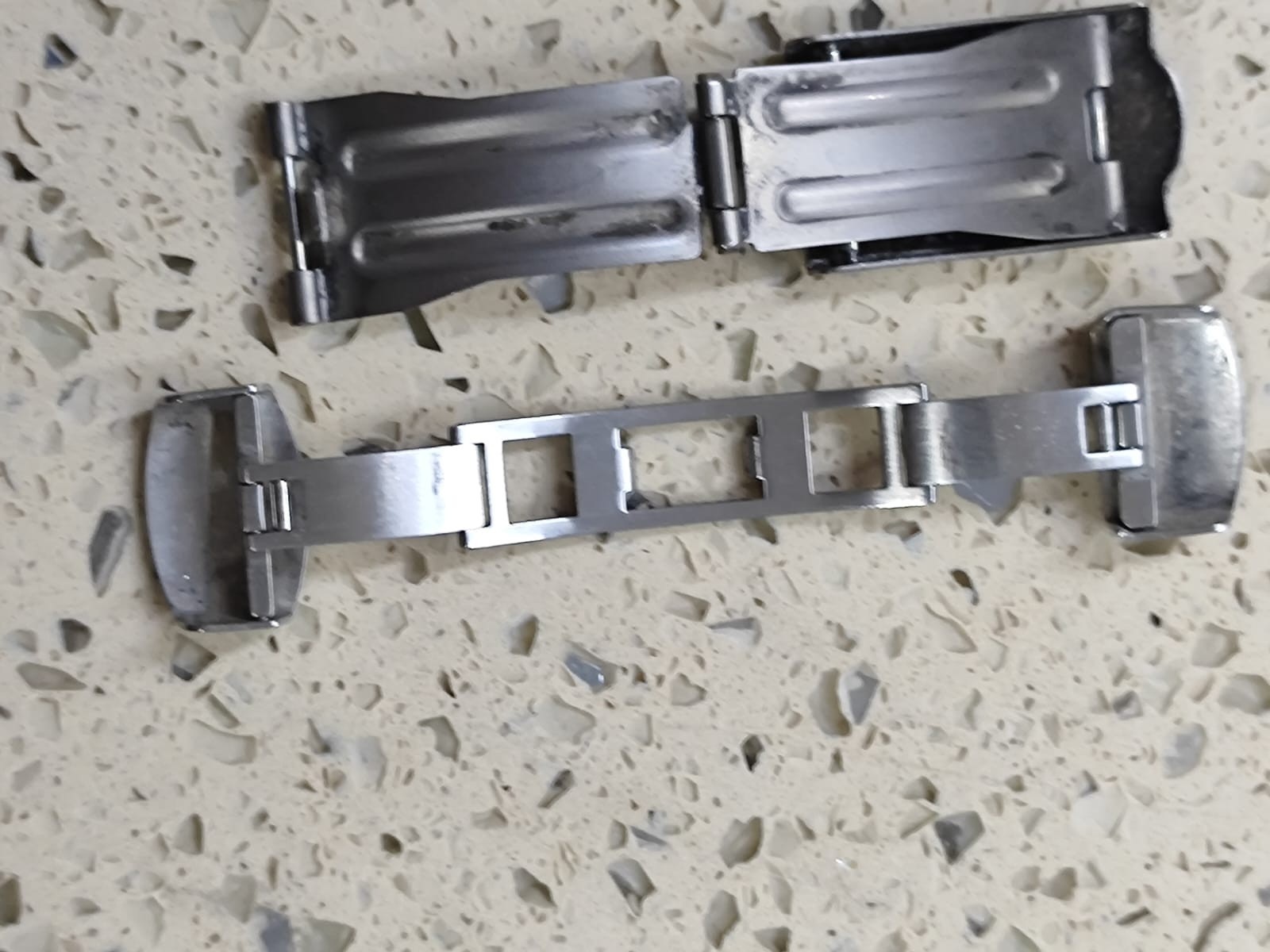 Vintage SEIKO Part Lot Buckel Steel & Titanium for band 18 MM japan Original