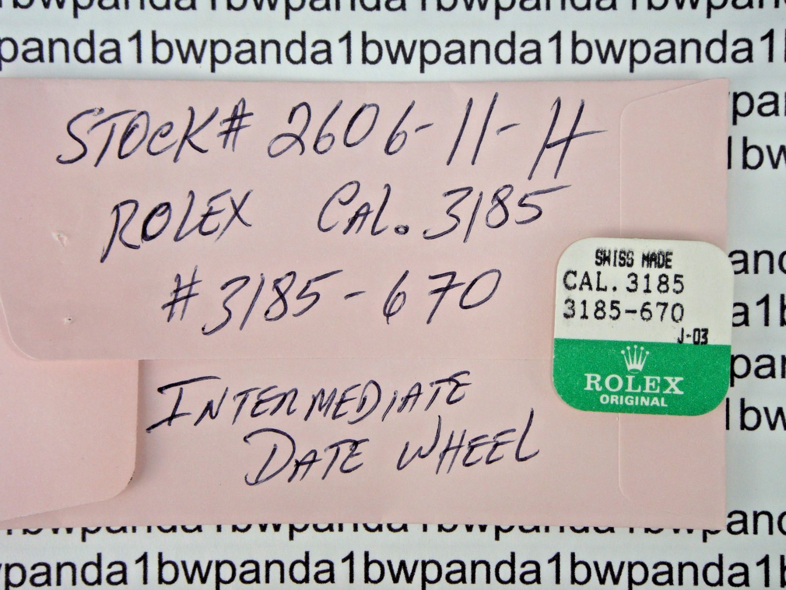 OEM Rolex 3185-670 Intermediate Date Wheel Calibers 3185=3135=3130=3155=3175 NOS