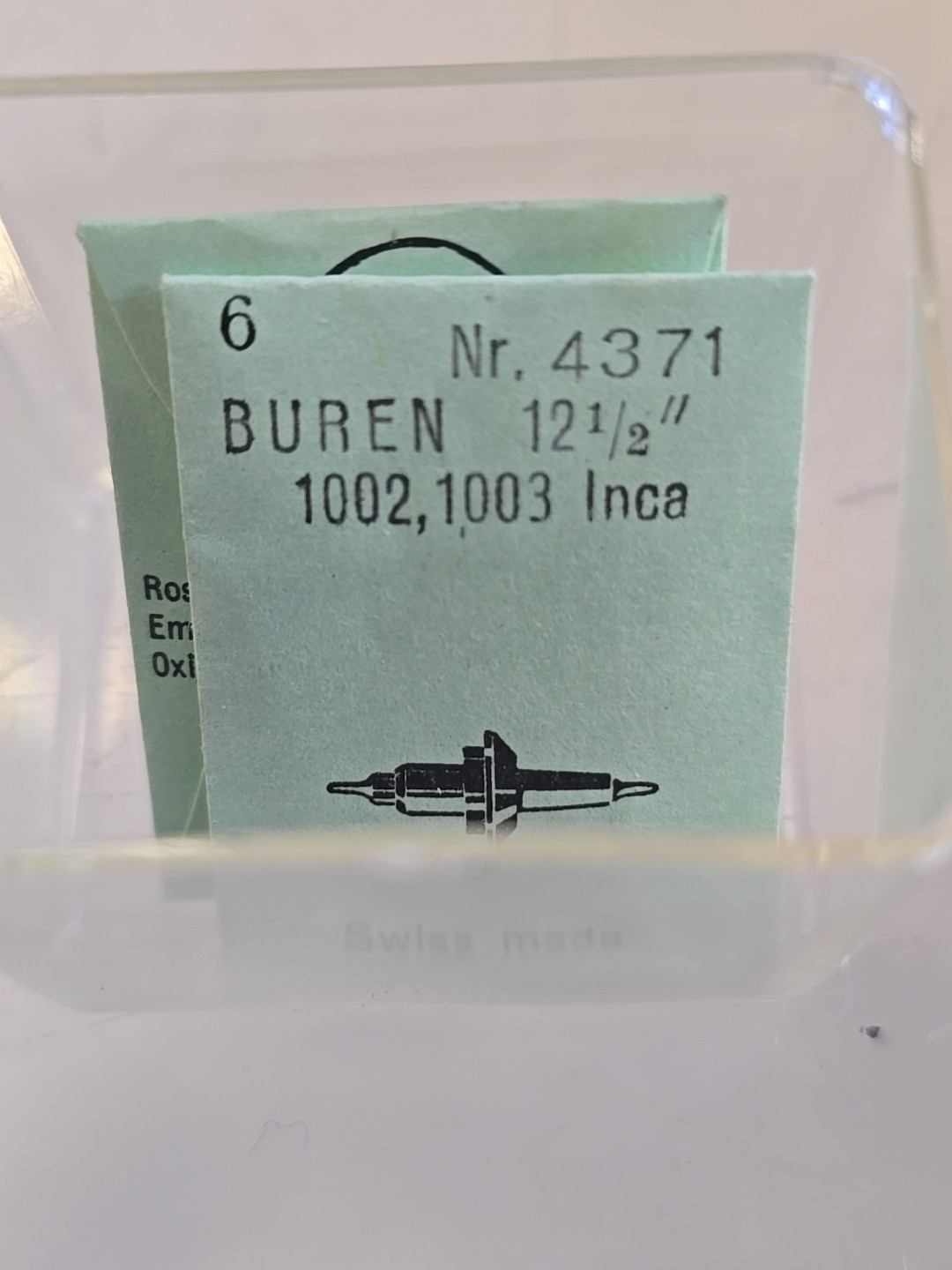 BUREN 1002 1003 Inca 121/2 Axis Balance Staff (1pcs) Vintage NOS