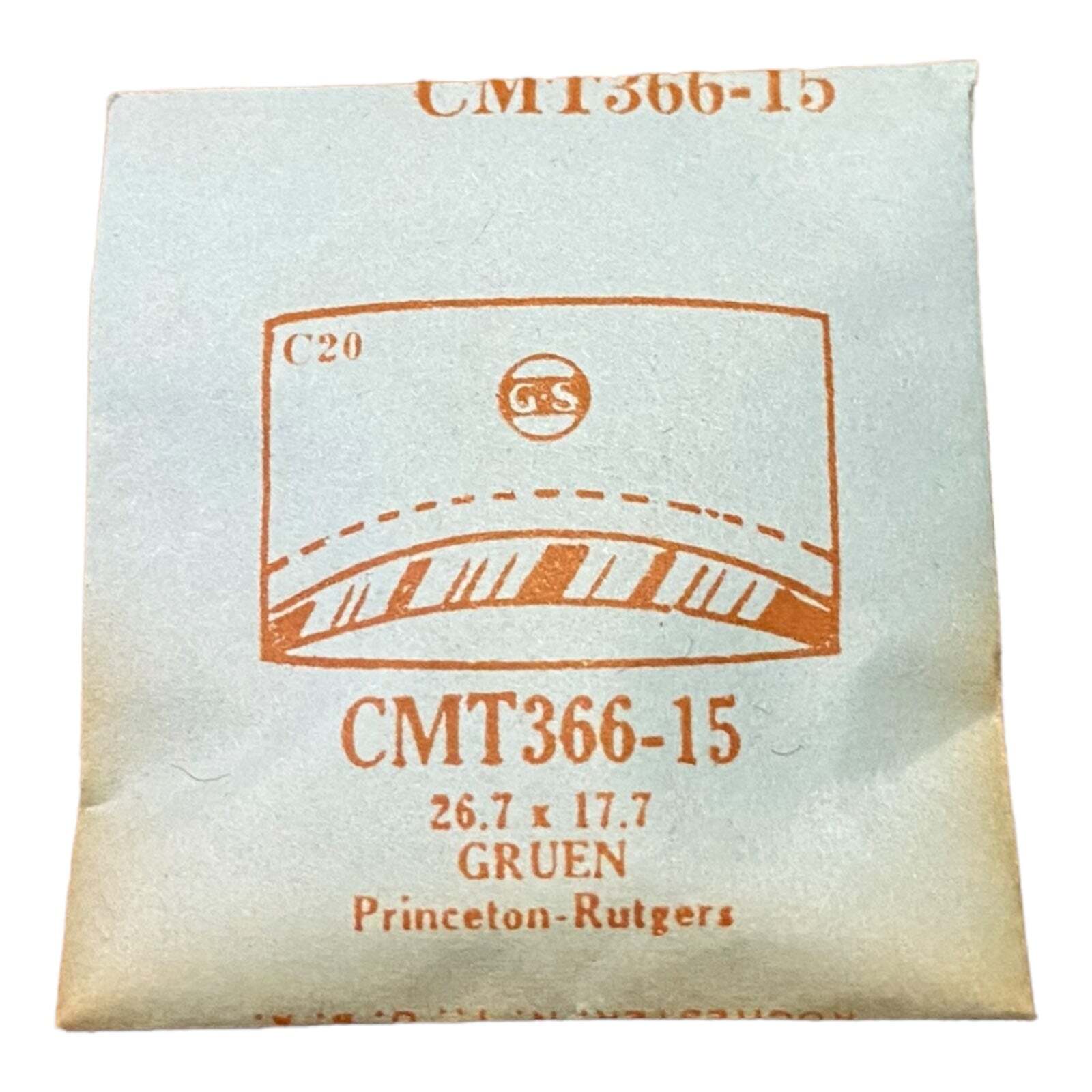 Germanow-Simon Mach (GS) CMT366-15 Watch Crystal 26.7×17.7 NOS Part Gruen