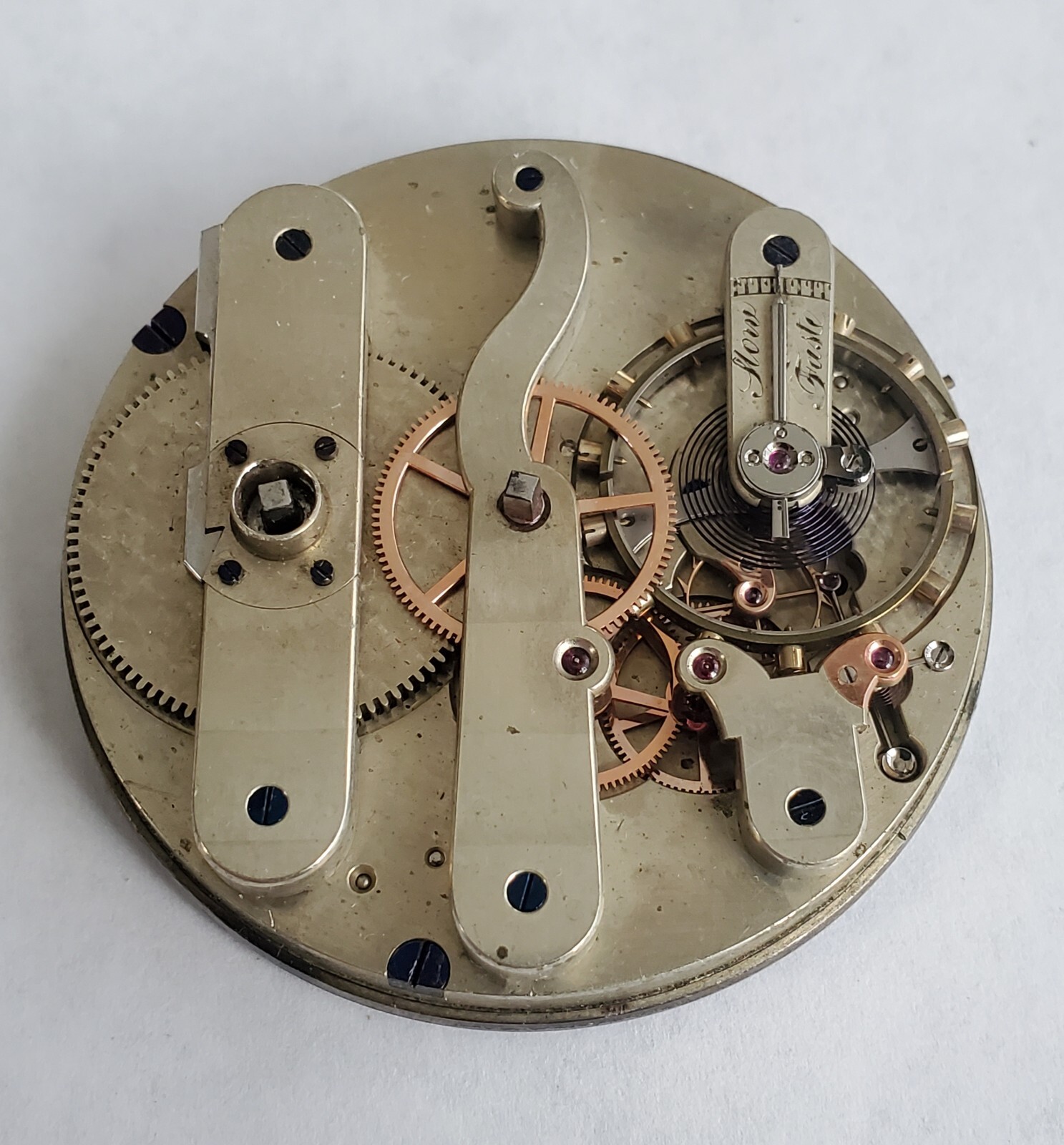 Running 46.5mm Magnificent High Grade Detent Chronometer Keywind Nickel Movement