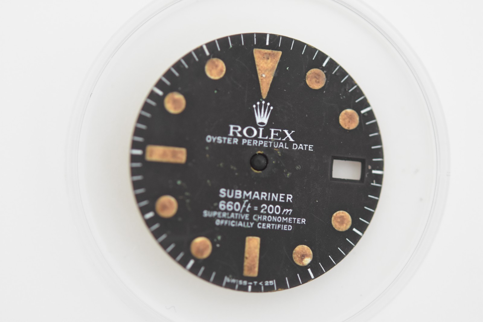 1970s Vintage Rolex Submariner Date Matte Dial Heavy Pumpkin Tritium Patina 1680