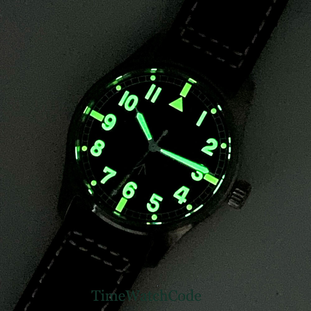 33.6mm Black Watch Dial Faces Hands For NH35 ETA 2824 PT5000 Miyota8215 DG2813