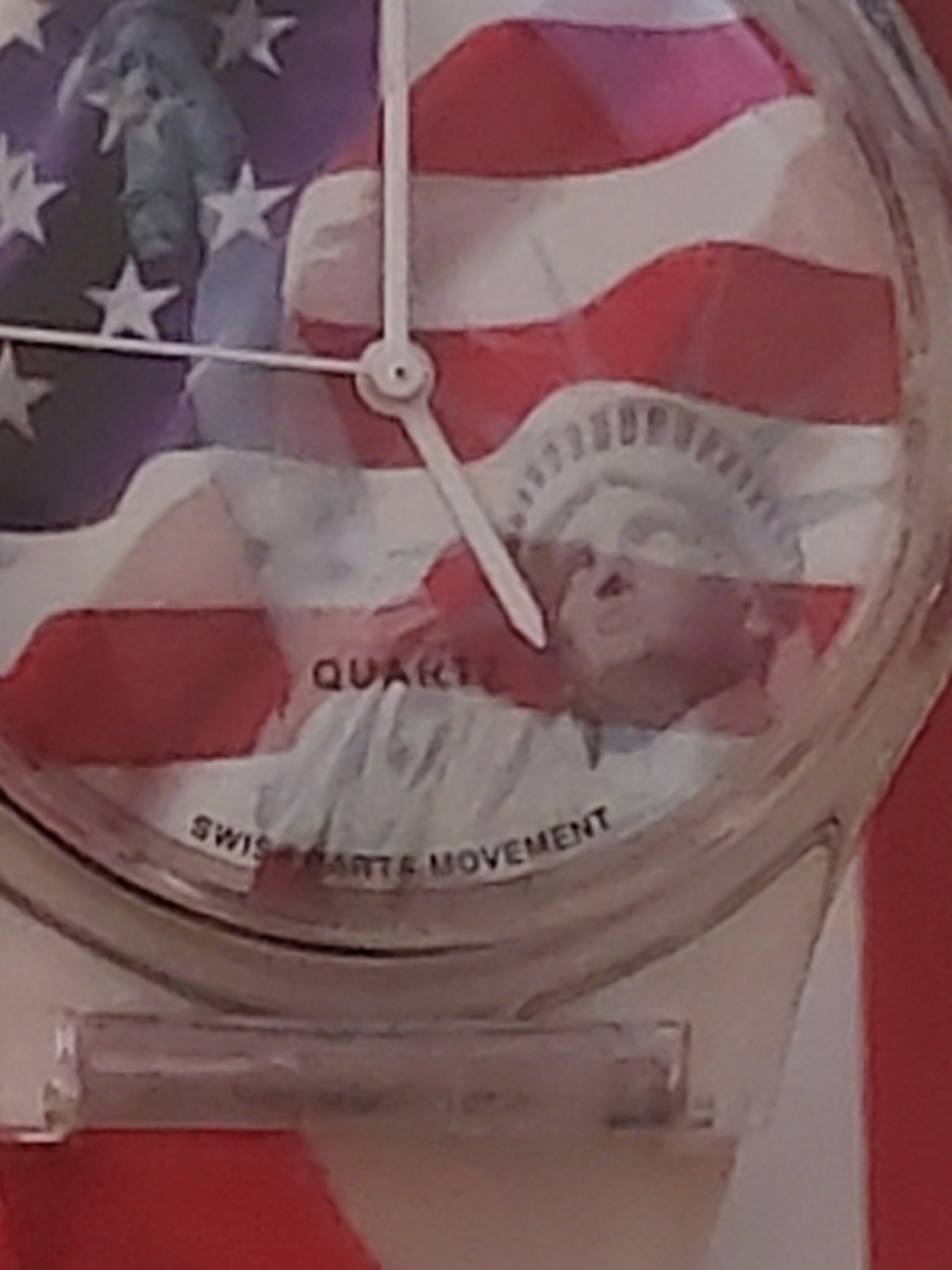 Stars & Stripes Swiss Quartz Movement Dial Watch w/Box ~Needs New Battery