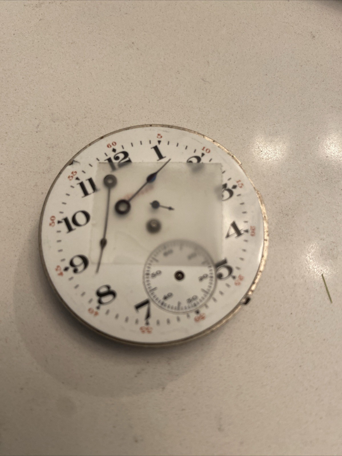 1906 HAMPDEN GENERAL STARK 16S 17J PW LS POCKET WATCH MOVEMENT & DIAL