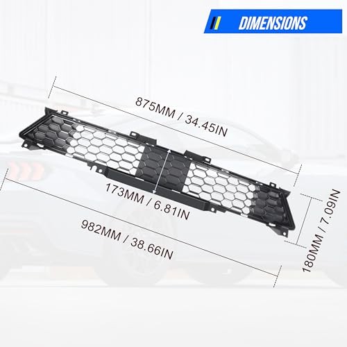 Front Bumper Grille Side Trim Cover Compatible with 2024 2025 Ford Mustang