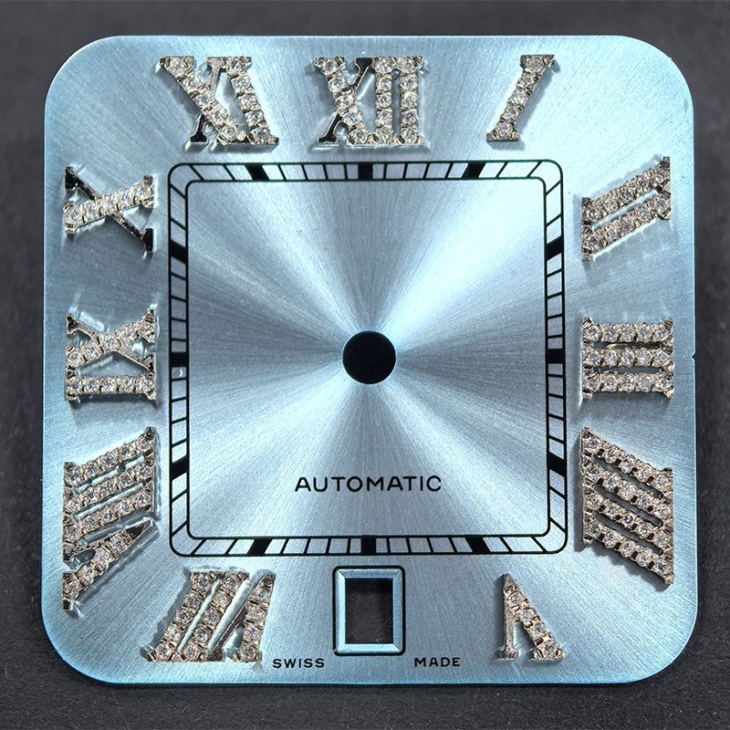 For ETA2824/ETA2892 Movement Hand-set & Moissanite And Modified Santos Dial