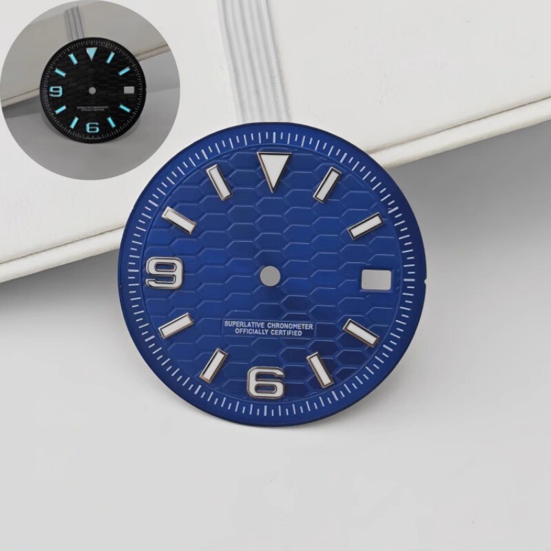 28.5mm 31mm Watch Dial blue Luminous fits NH35/NH36 movement Watch Parts