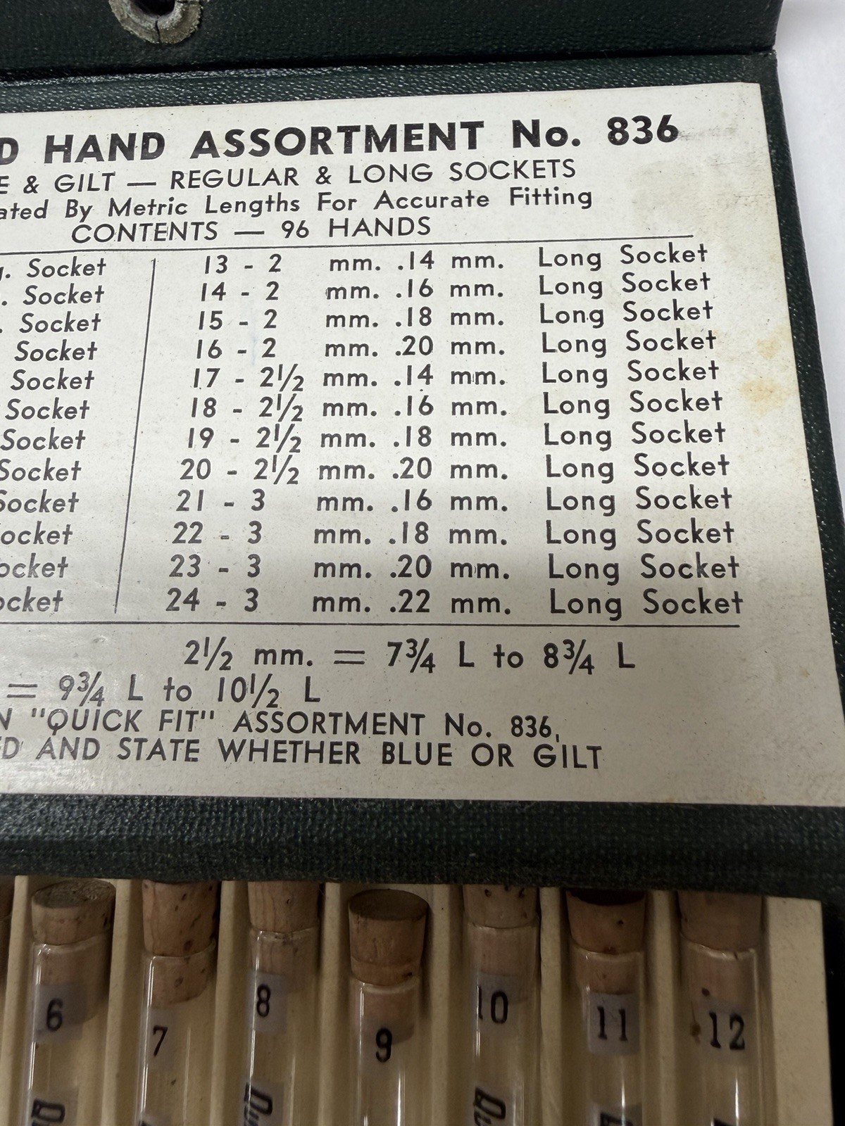 Vintage Watch Set “Quick Fit” Second Hand Assortment No.836 PREOWNED