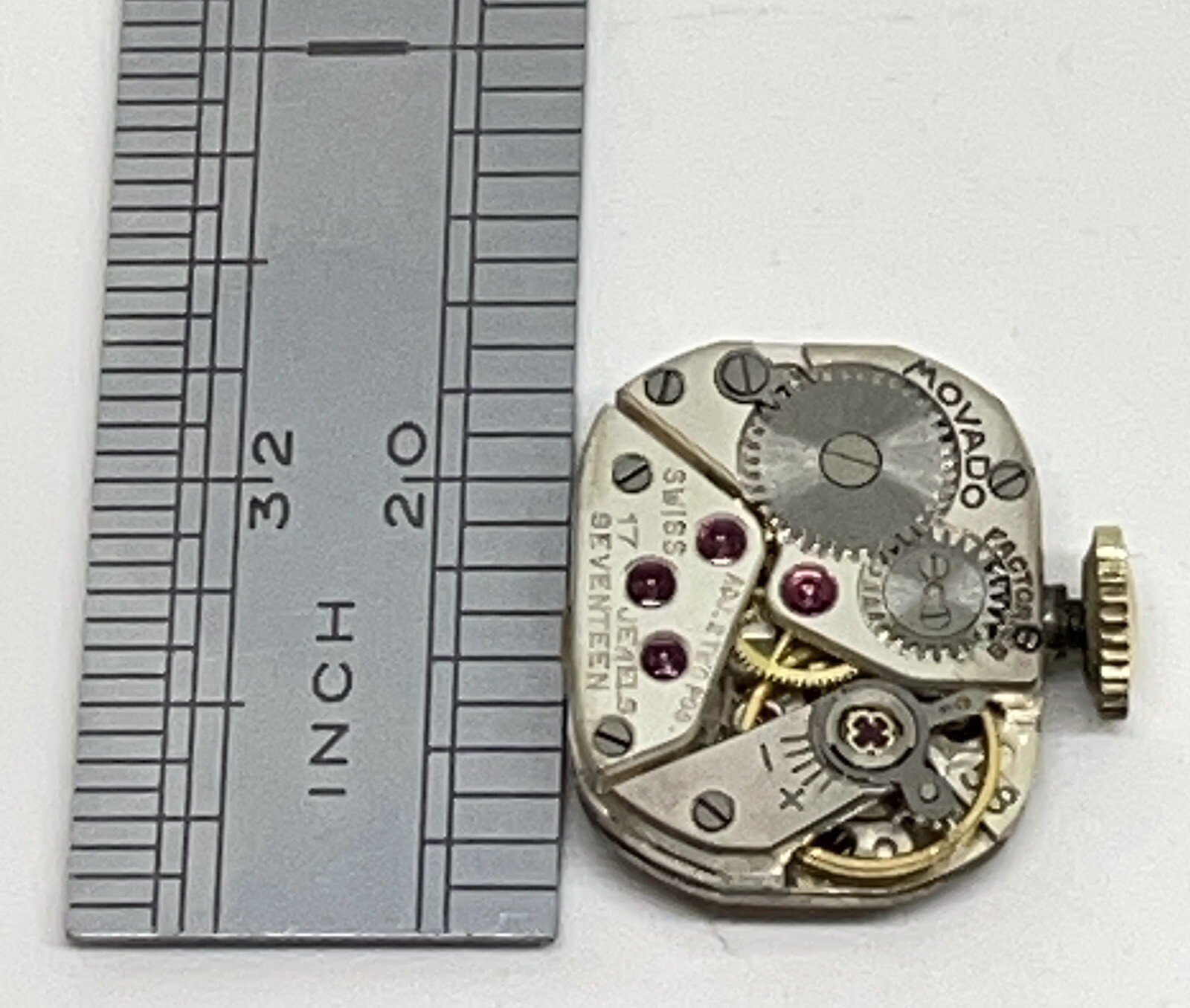 MOVADO MOVEMENT /Tiffany Dial / 17 Jewels Swiss 2 Positions Runs