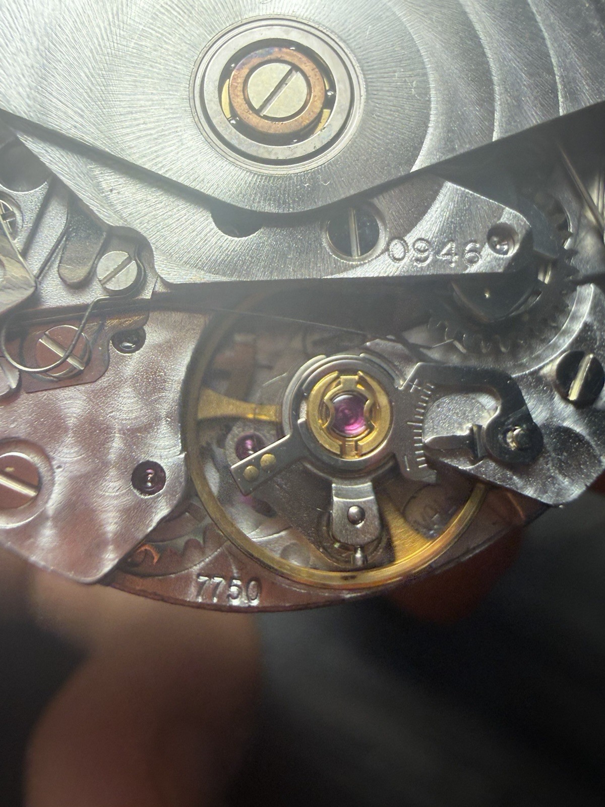 Breitling Chronomat Calibre 7750 Auto Watch Movement Dial Crown Hands J13048!