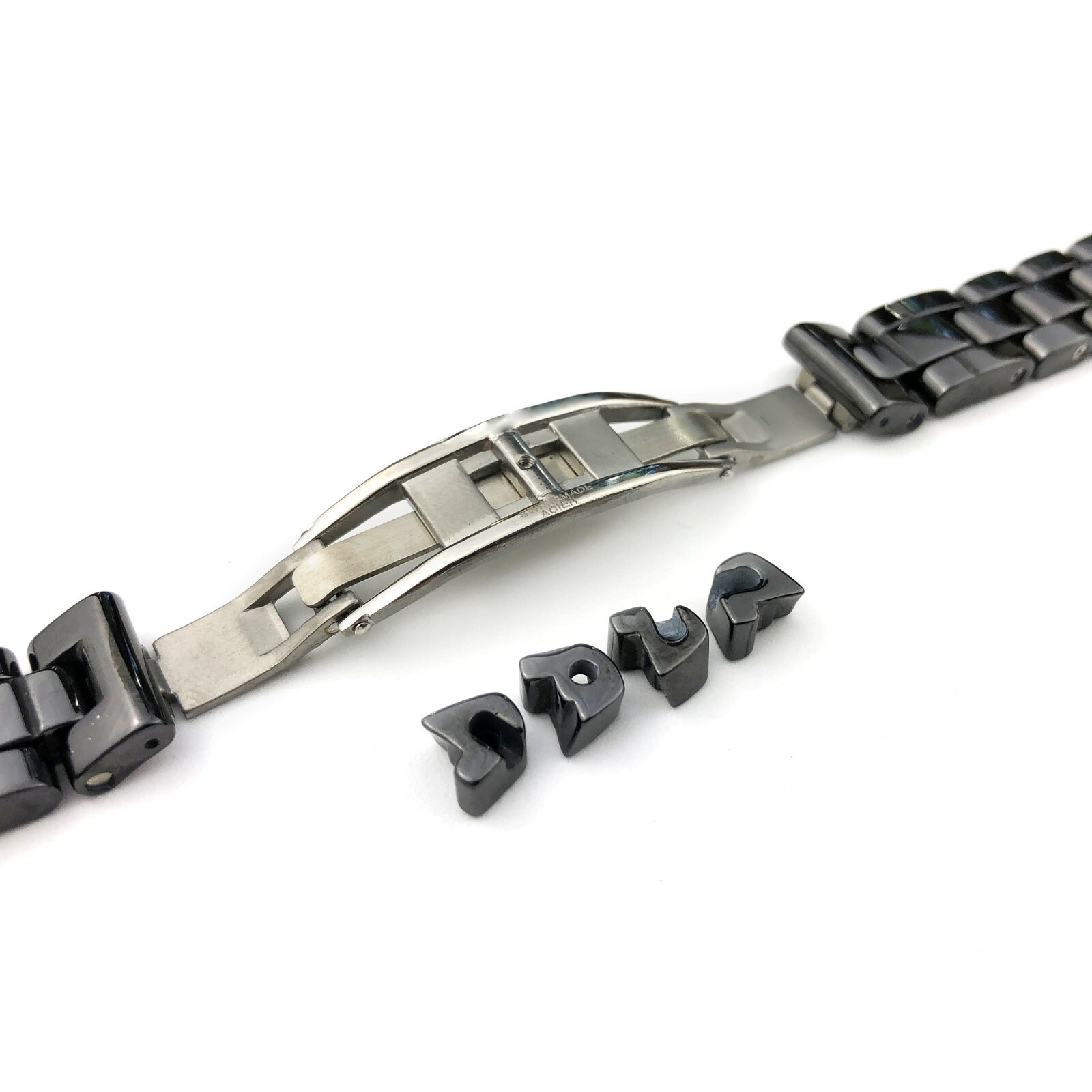 16mm Ceramic Black Strap/Band/Bracelet with clasp fits CHANEL J12 watches