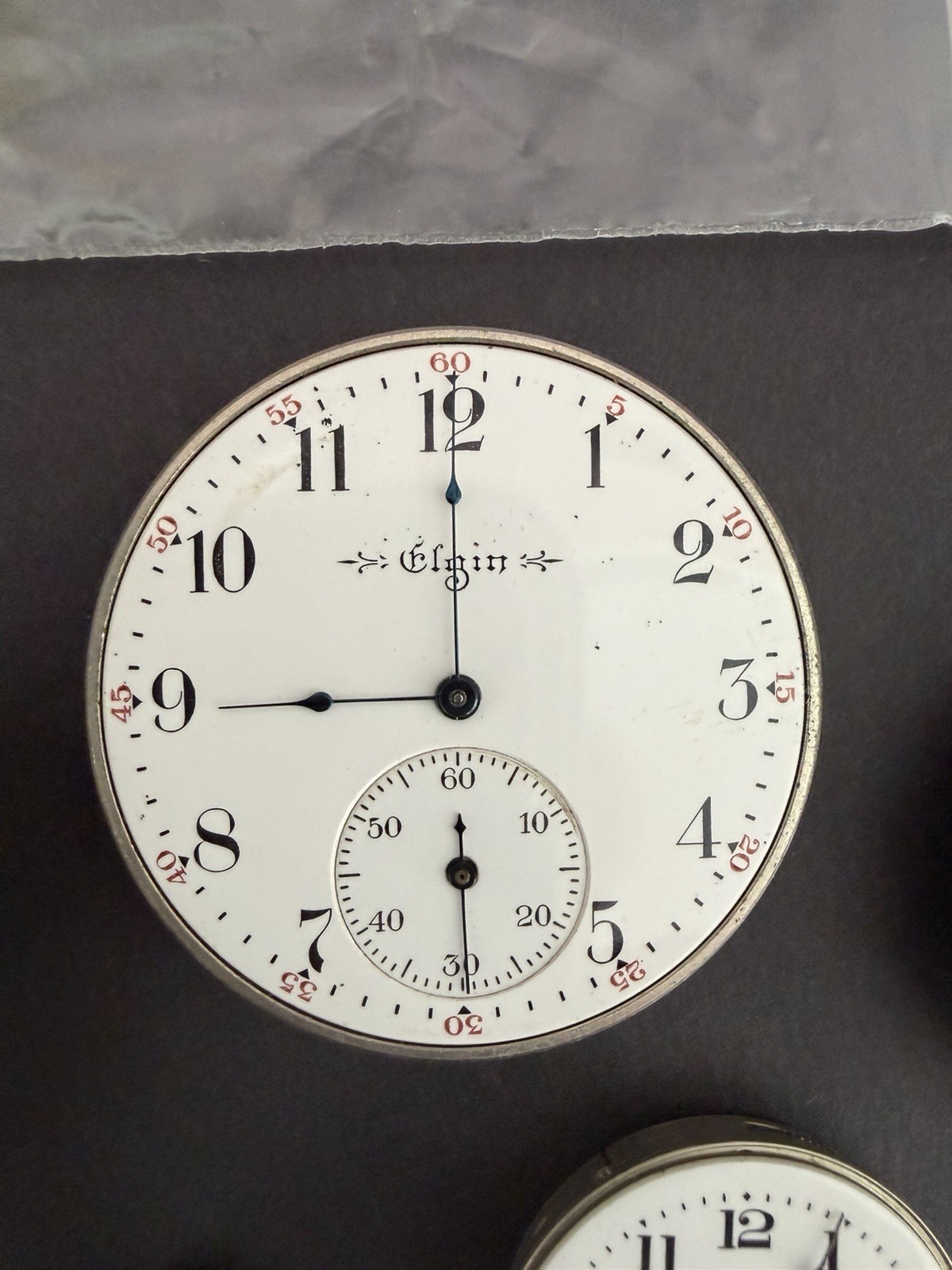 Vintage Lot of 4 Pocket & 1 Swiss Wrist Watch Movements Elgin Waltham Hampden