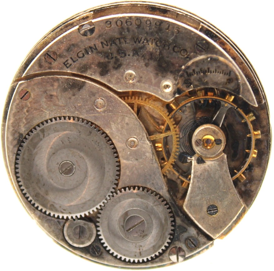 1928 ELGIN POCKET WATCH MOVEMENT 30609915 GRADE: 303 12s 7j (JF3)