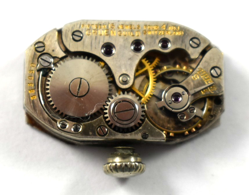 Vintage Gruen Manual Wind 15J 153 Wrist Watch Movement lot.ek