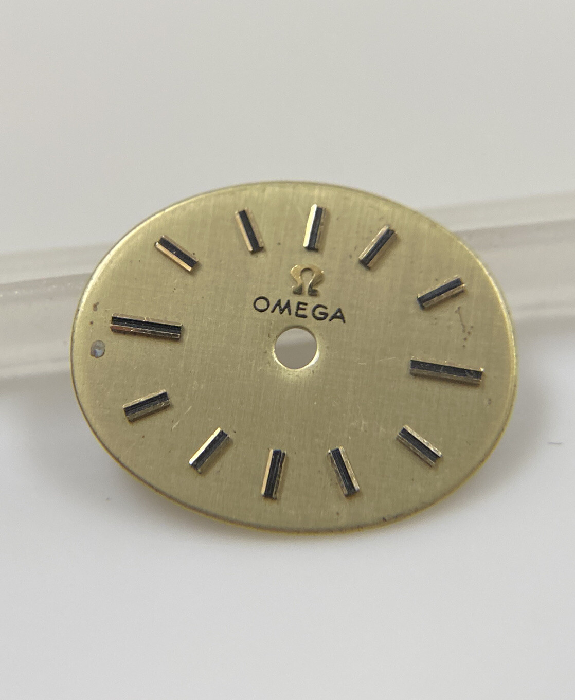 Original Vintage Omega Gold Linen Cal. 1070 13.3mm X 16.4mm Watch Dial