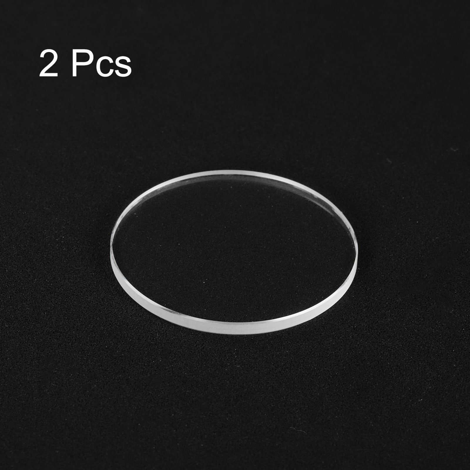 2pcs Watch Crystal Glass Lens 20.5mm x 1.2mm Beveled Edge Flat Glass Crystals