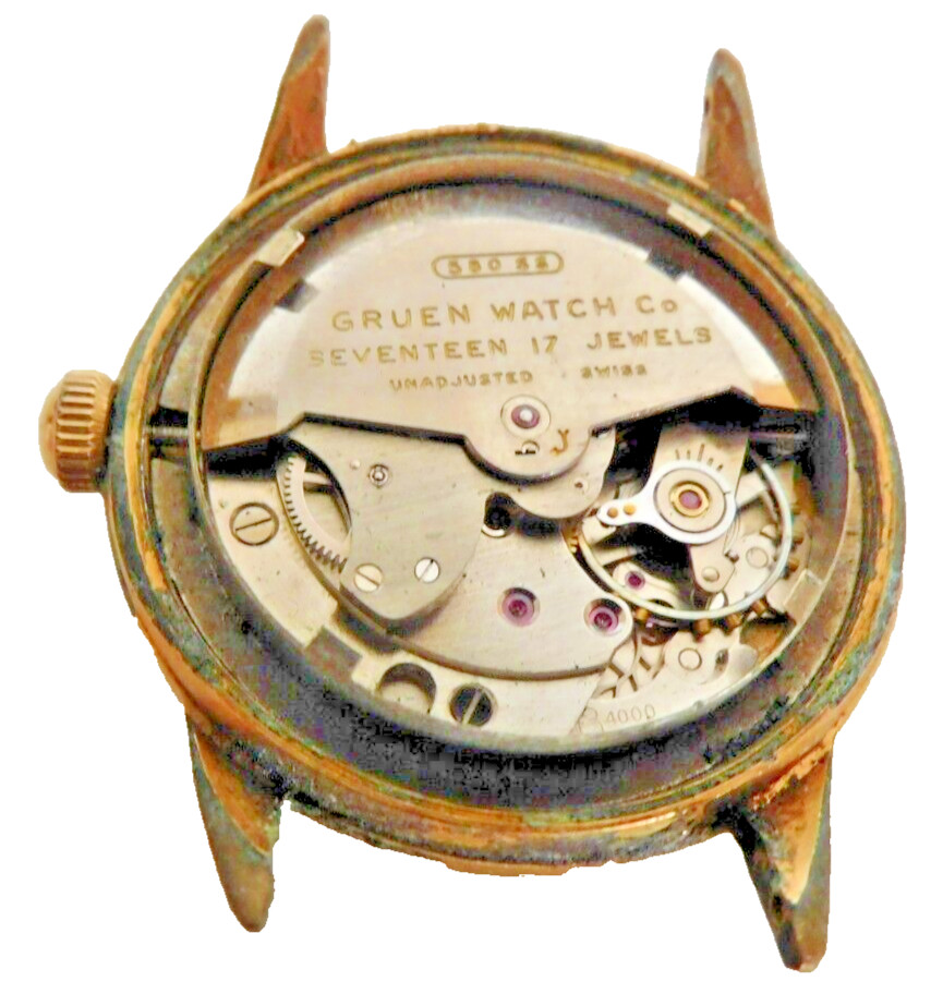 Gruen 580 SS 17 Jewels Auto Winding Running.