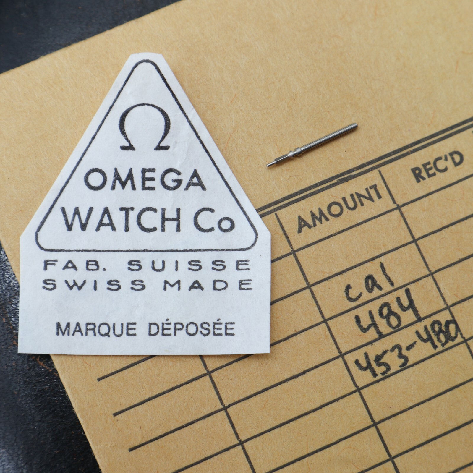Omega Cal 484 453-480 Stem Part New Stock Free Shipping ( 1 Stem ) Watchmakers