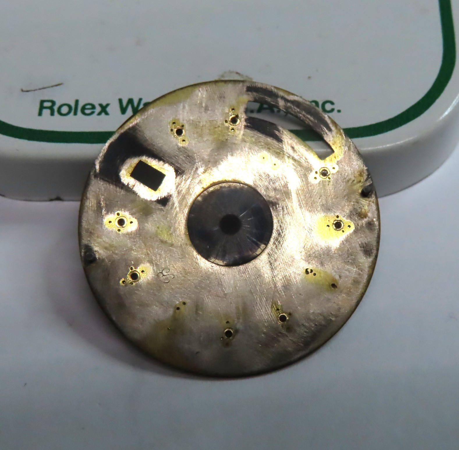 ROLEX VINTAGE DAY-DATE BLACK ORIGINAL DIAL WITH CUSTOM DIAMONDS FOR REF. 18038