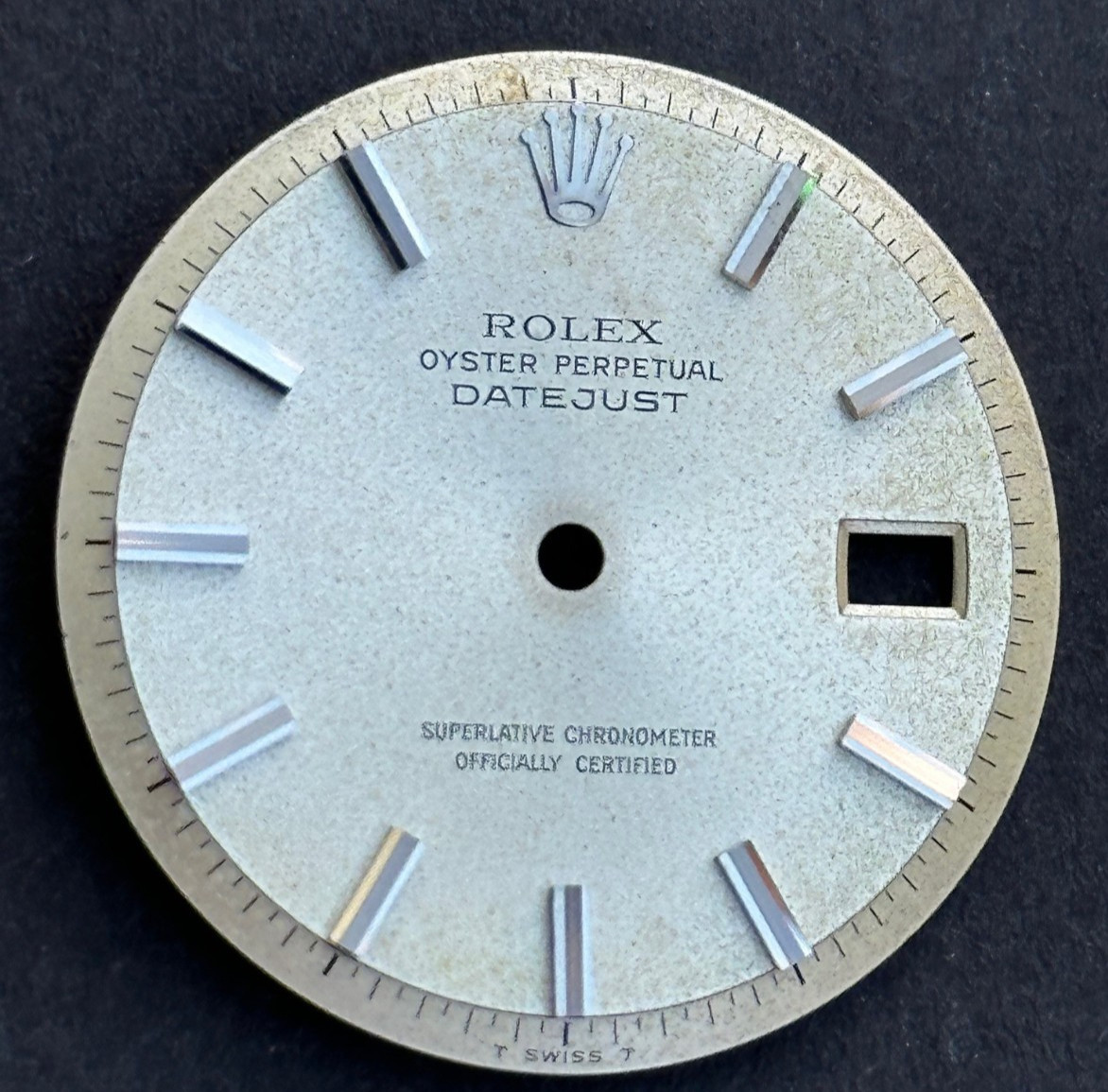 Vintage Rolex Oyster Perpertual Datejust Watch Dial For 36mm Case 1601 1603 1600