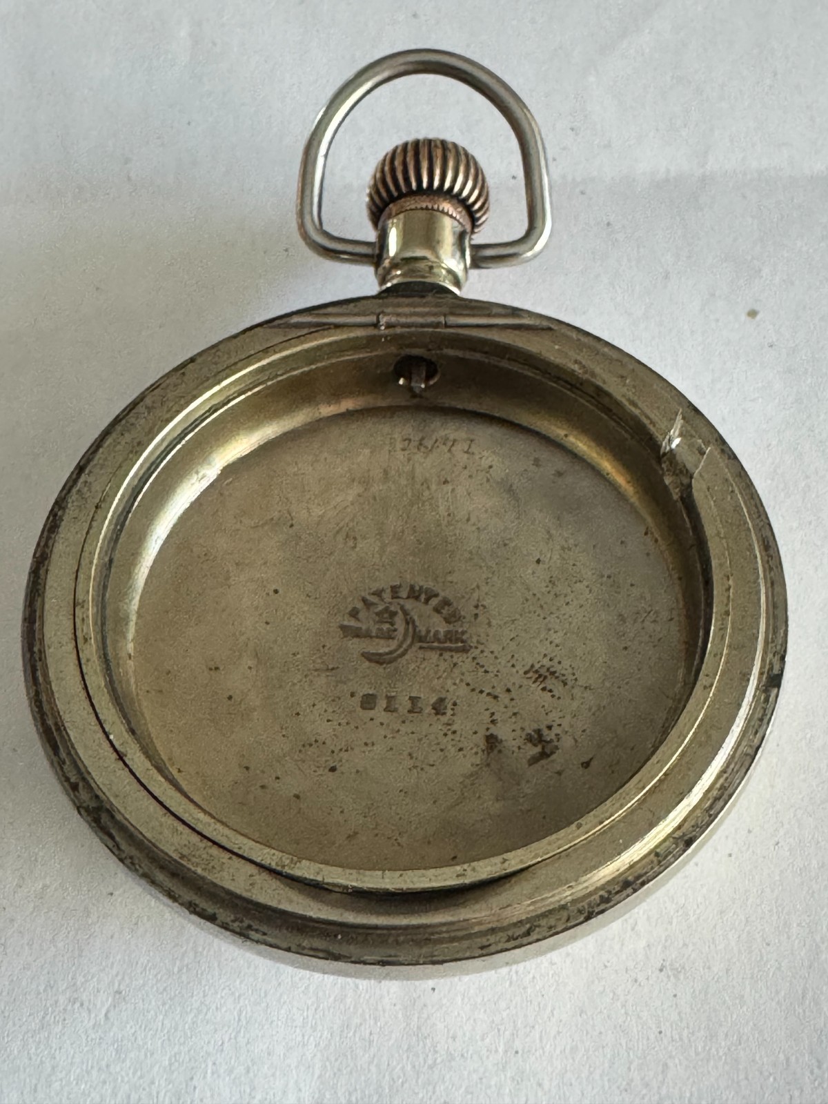 VINTAGE 18 SIZE CRESCENT SWINGOUT STYLE POCKET WATCH CASE PENDANT & LEVER SET
