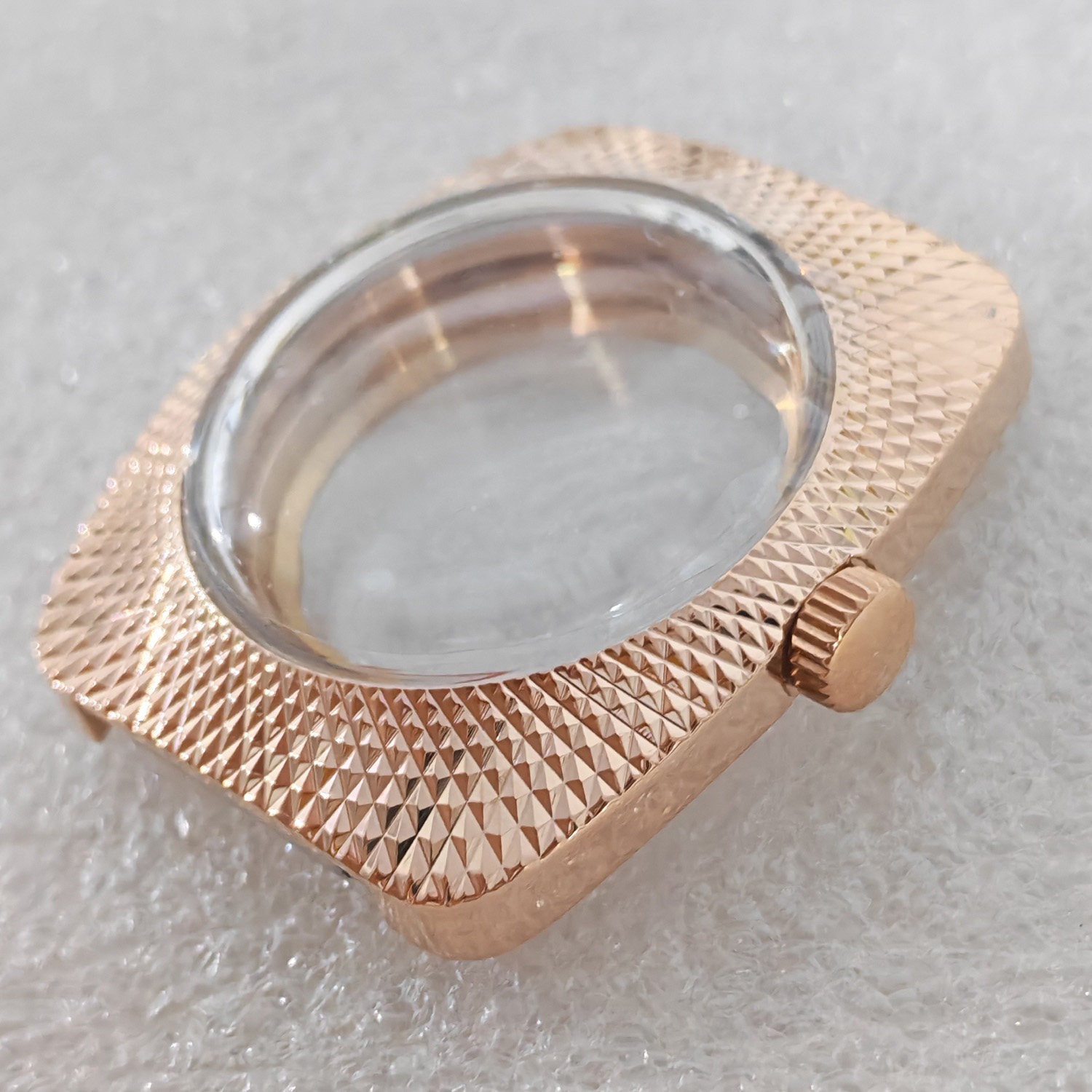Watch Part Geometric Watch Case & Strap Assembly 36.5mm Fit NH35 NH36 Movement