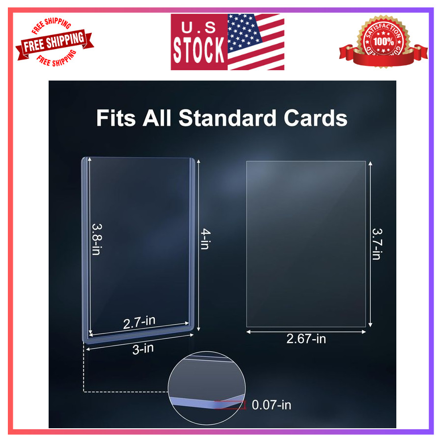 Premium 3×4 Card Top Loaders Set 500 Card Sleeves & 500 Clear Sleeves