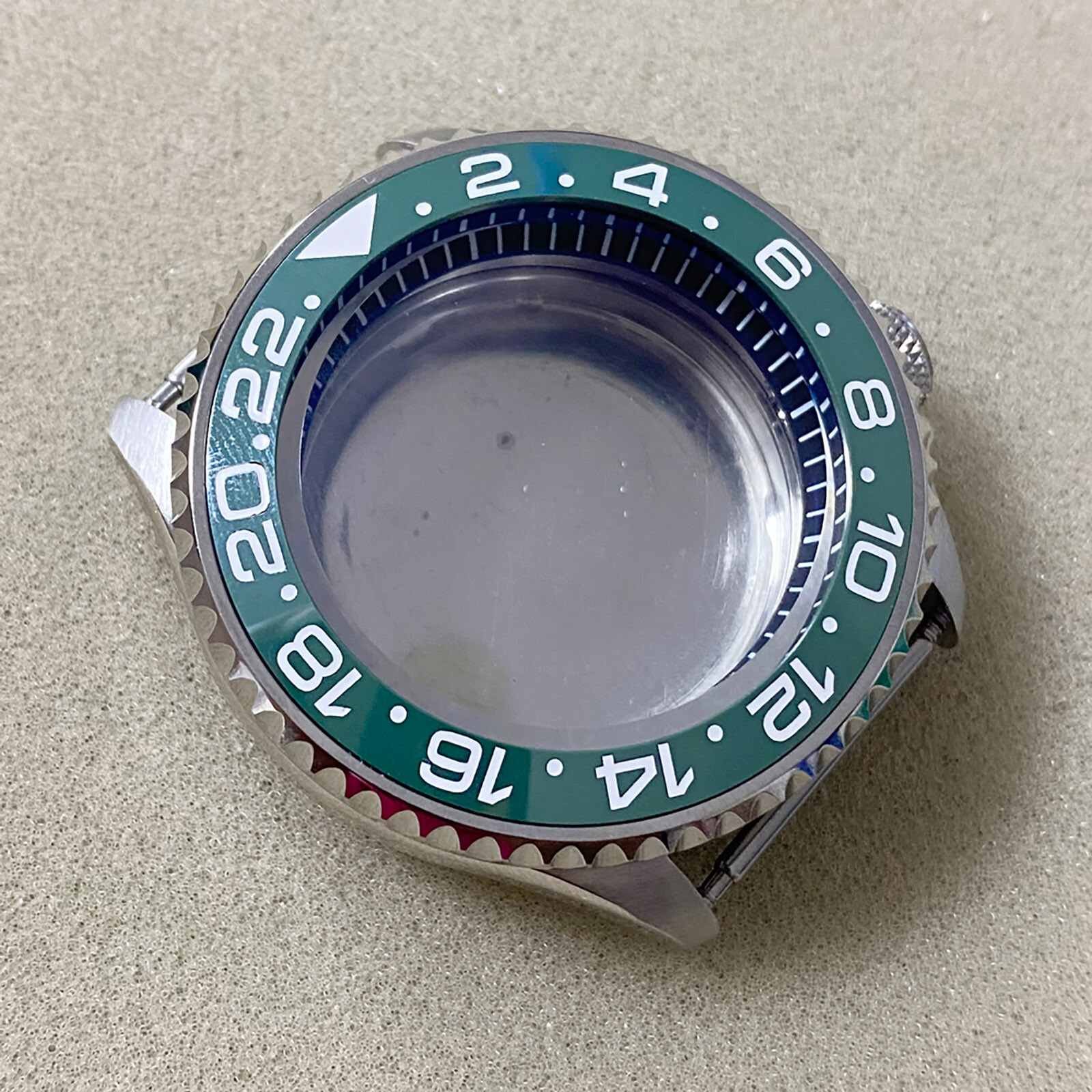 For NH35/NH36/4R Movement 41.5MM Watch Case 3.8 o’clock Crown Mineral Glass Case