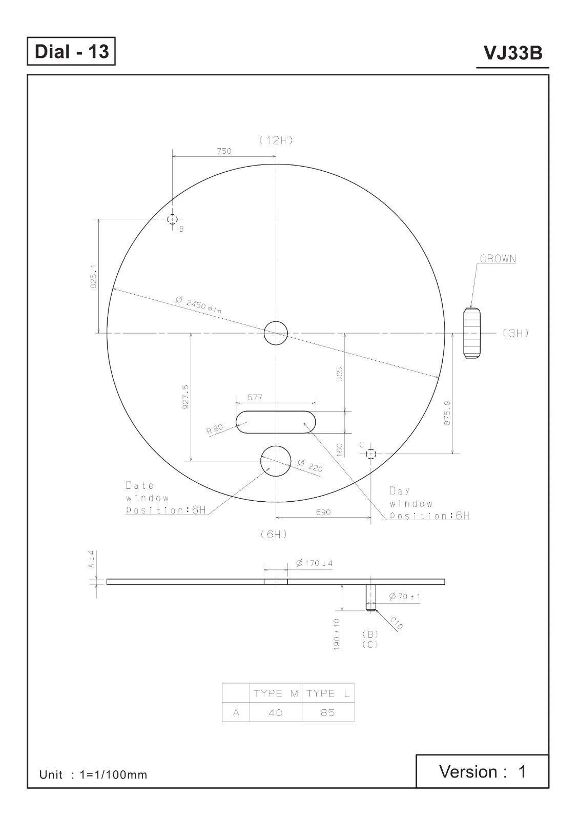 Genuine Seiko VJ33 VJ33B Quartz Watch Movement Replacement Date 3H 6H Japan TMI