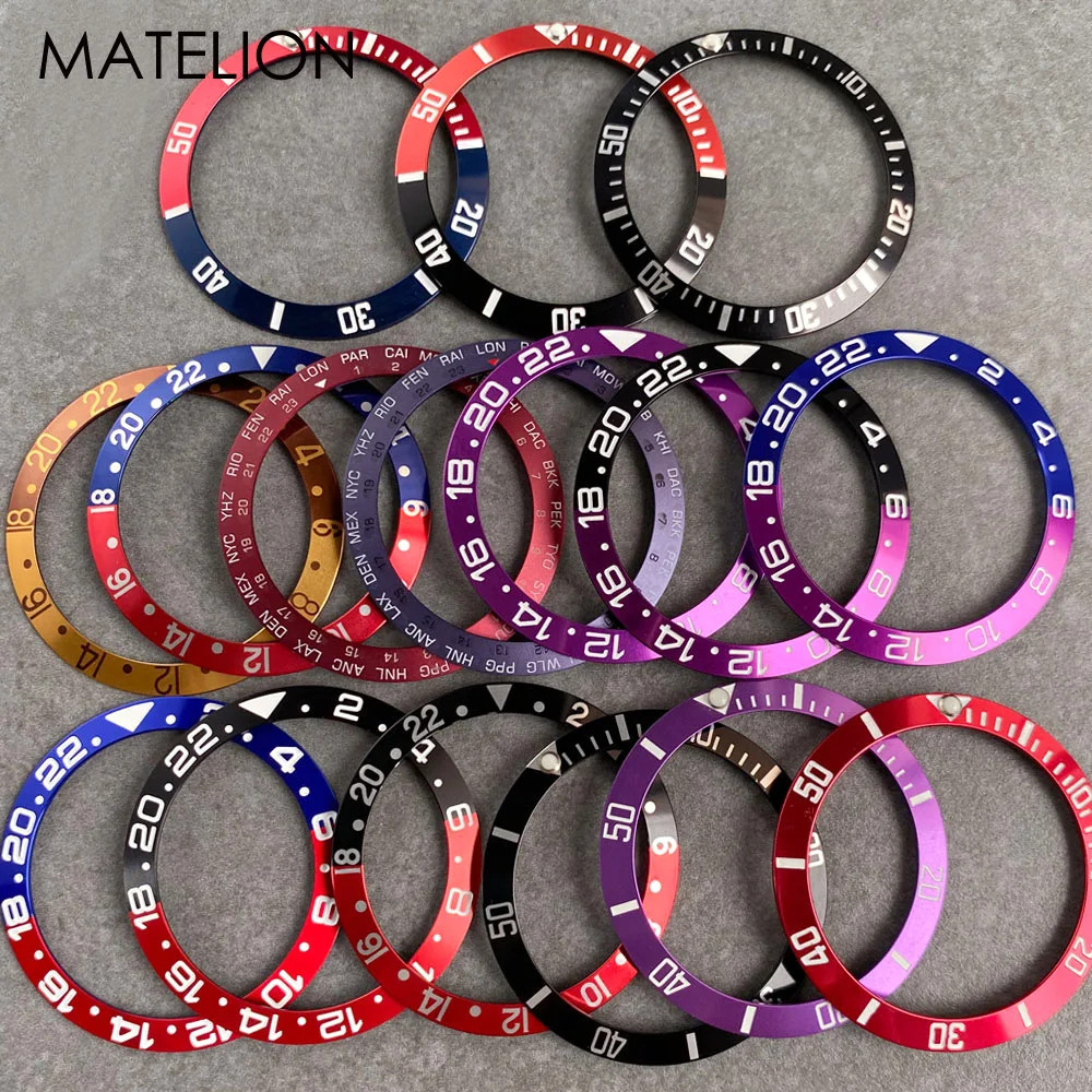 Ceramic Aluminum Watch Bezel Insert Sloping Watch Ring Diver Accessories for