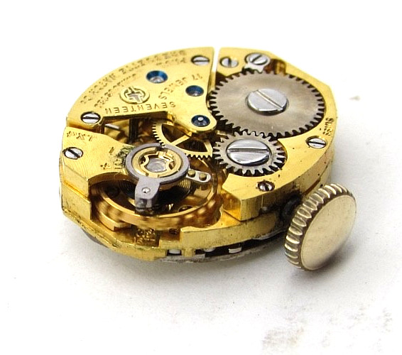 Paul Breguette Swiss 17j PXT Movement w/ Dial & Crown Balance Ticks Parts Resto