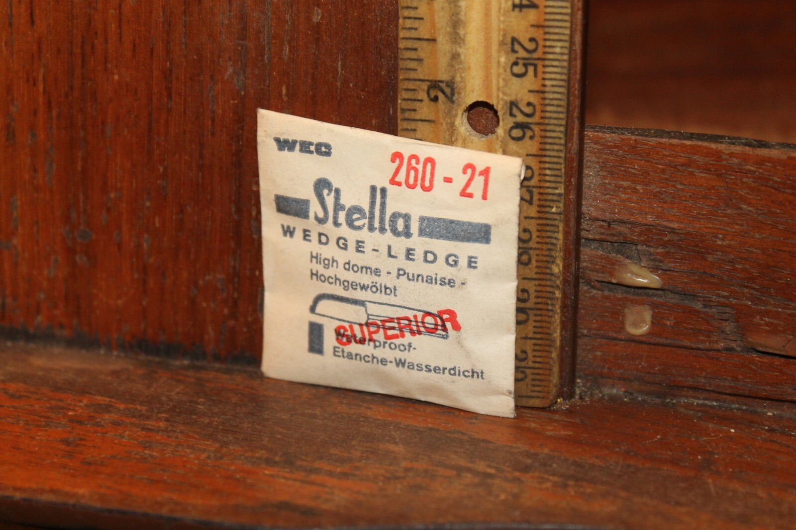 NOS VINTAGE Stella Watch Crystal 260-21 Wedge Ledge HI-DOME