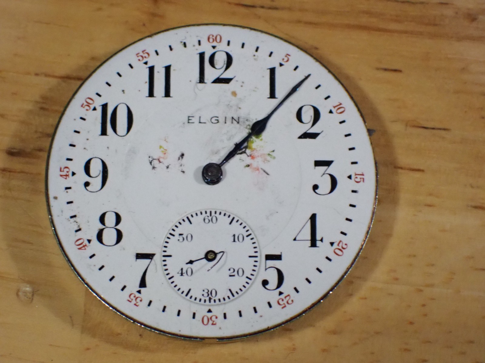 1914 Elgin 17 Jewel Ad Grade 382 Wind Pocket Watch Movement runs 3-Finger Bridge