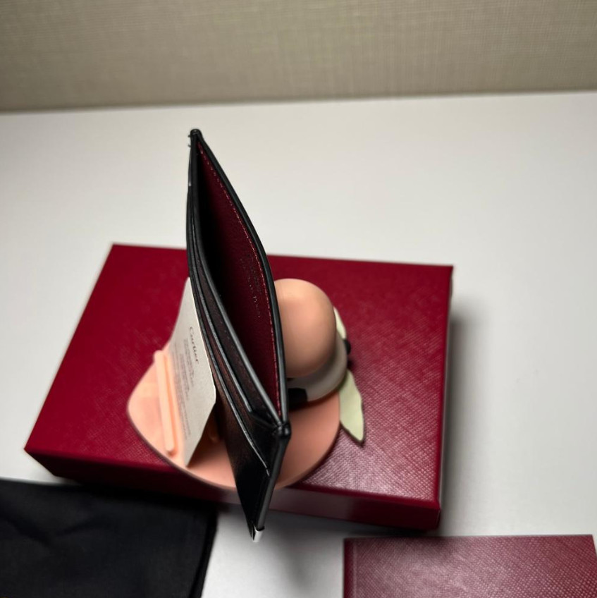 Cartier Must de Cartier Black Calfskin Card Holder Wallet NIB Authentic Luxury