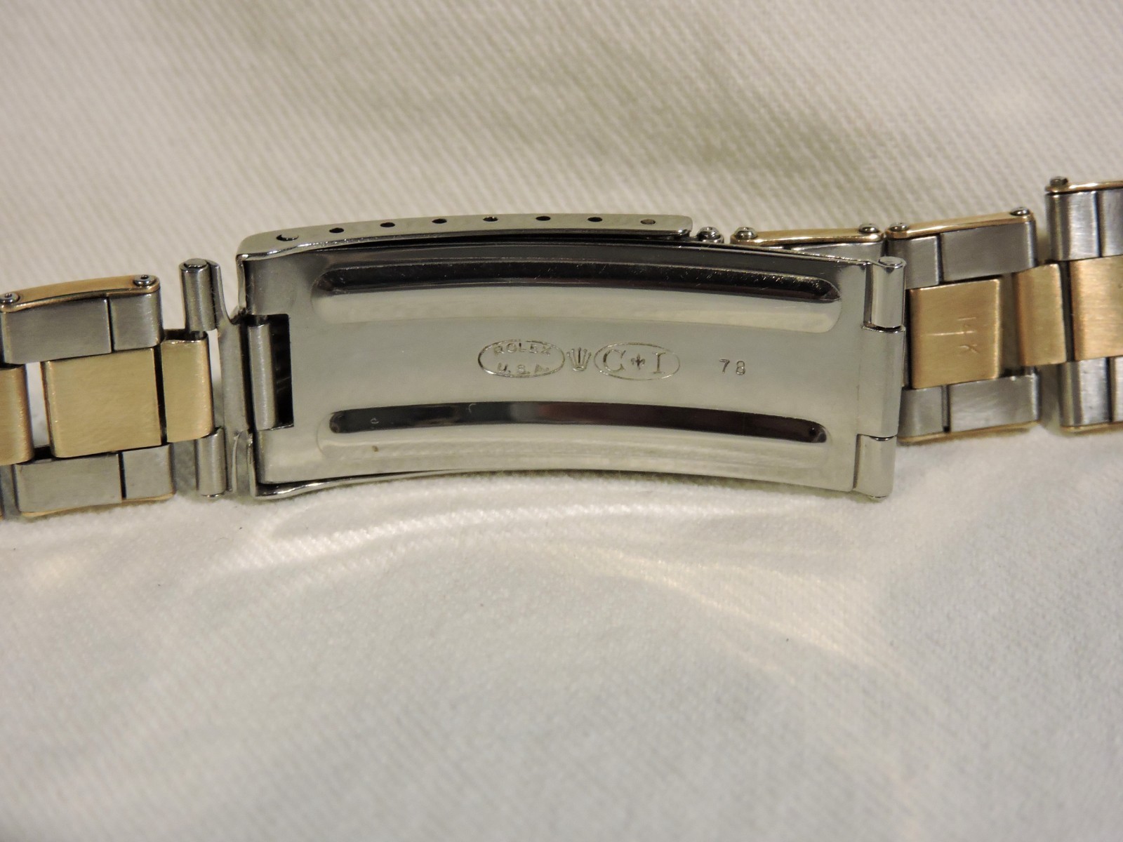 Rolex U.S.A. C & I Vintage Rivet Band 14K GOLD/Steel 20mm from 1950’s VERY RARE!