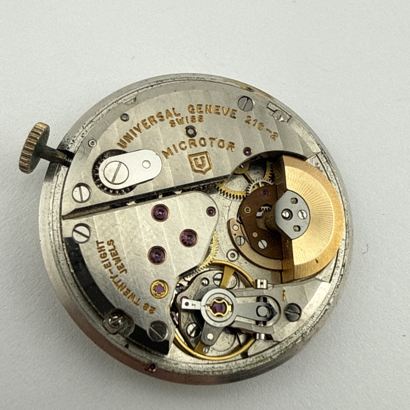 Universal Geneve Microtor Cal. 218-2 Movement & Dial – For Repsir Good Balance