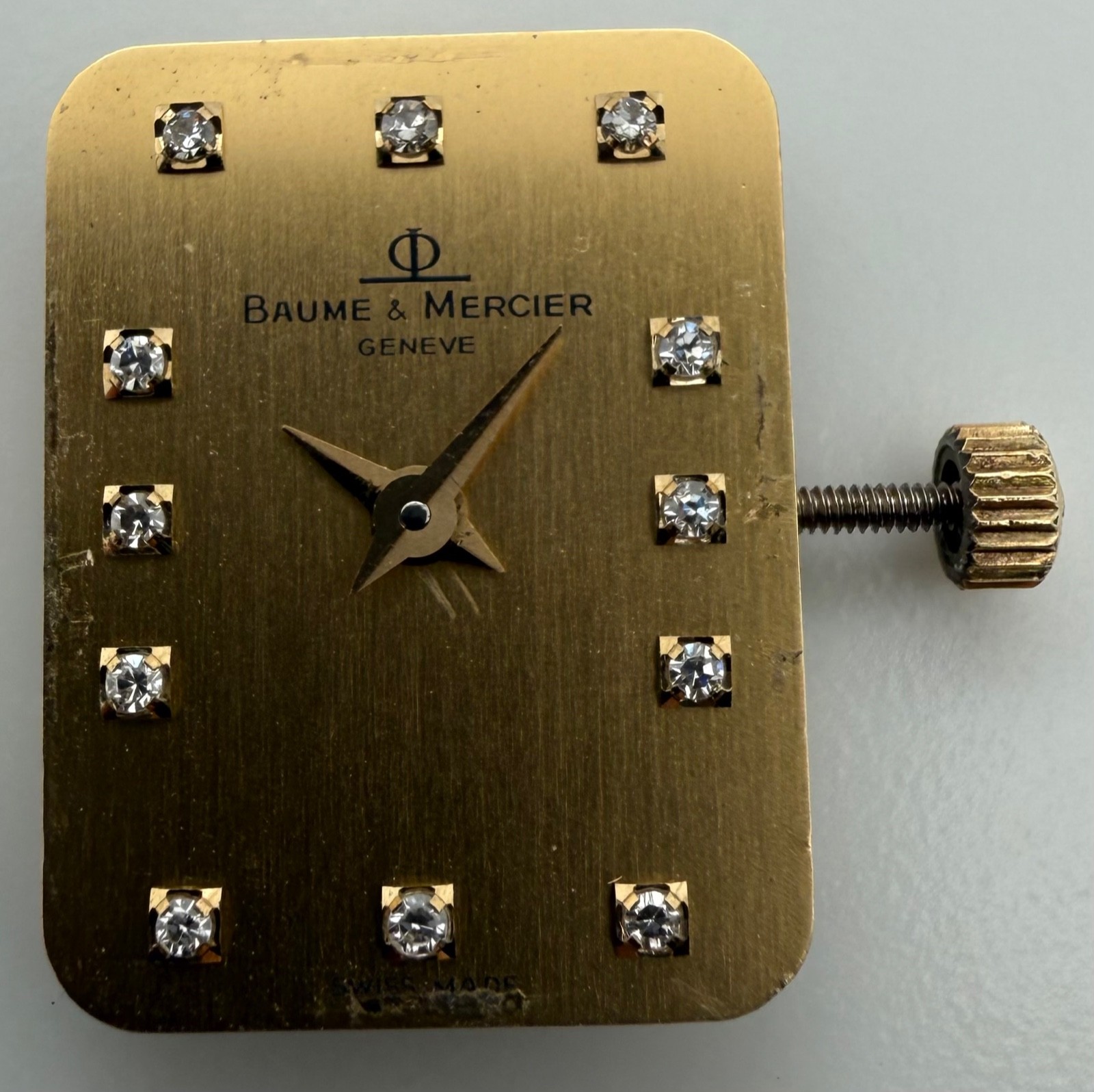 Genuine Baume & Mercier ETA 976.001 Swiss Quartz Movement Working Diamond Dial