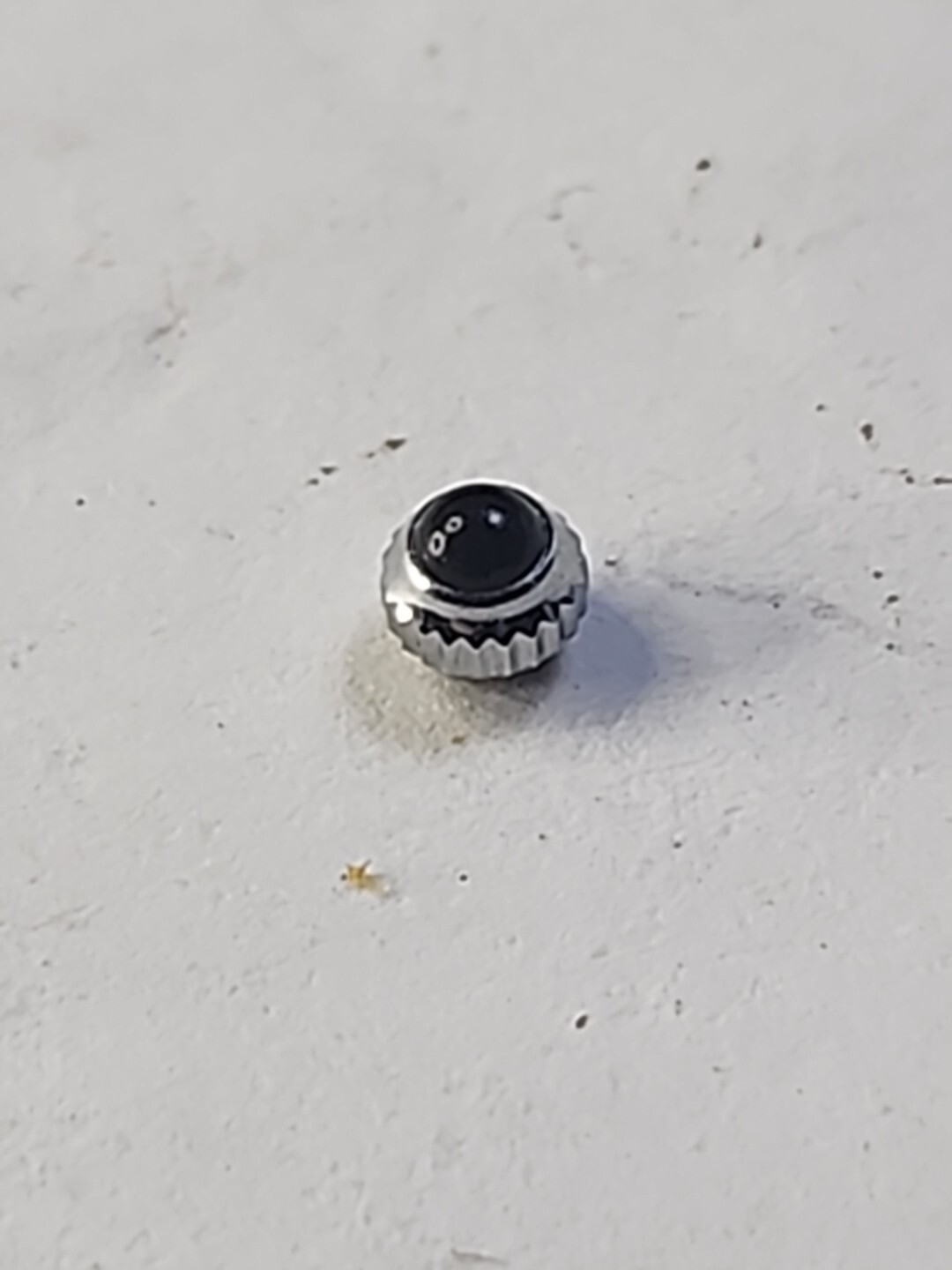 3mm Tap 12 Crown Black Stone Silver Tone Seiko Citizen Dustproof