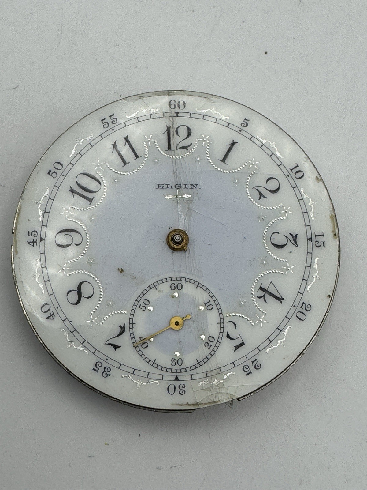 Vintage Elgin 16s 15J Grade 305 3 Finger Pocket Watch Movement For Parts