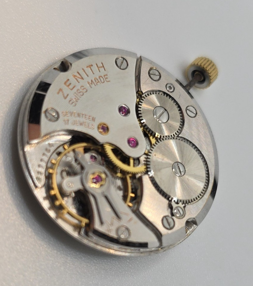 Zenith 2522 Original Overhauled Movement Incabloc 11 1/2”’ Manual Winding
