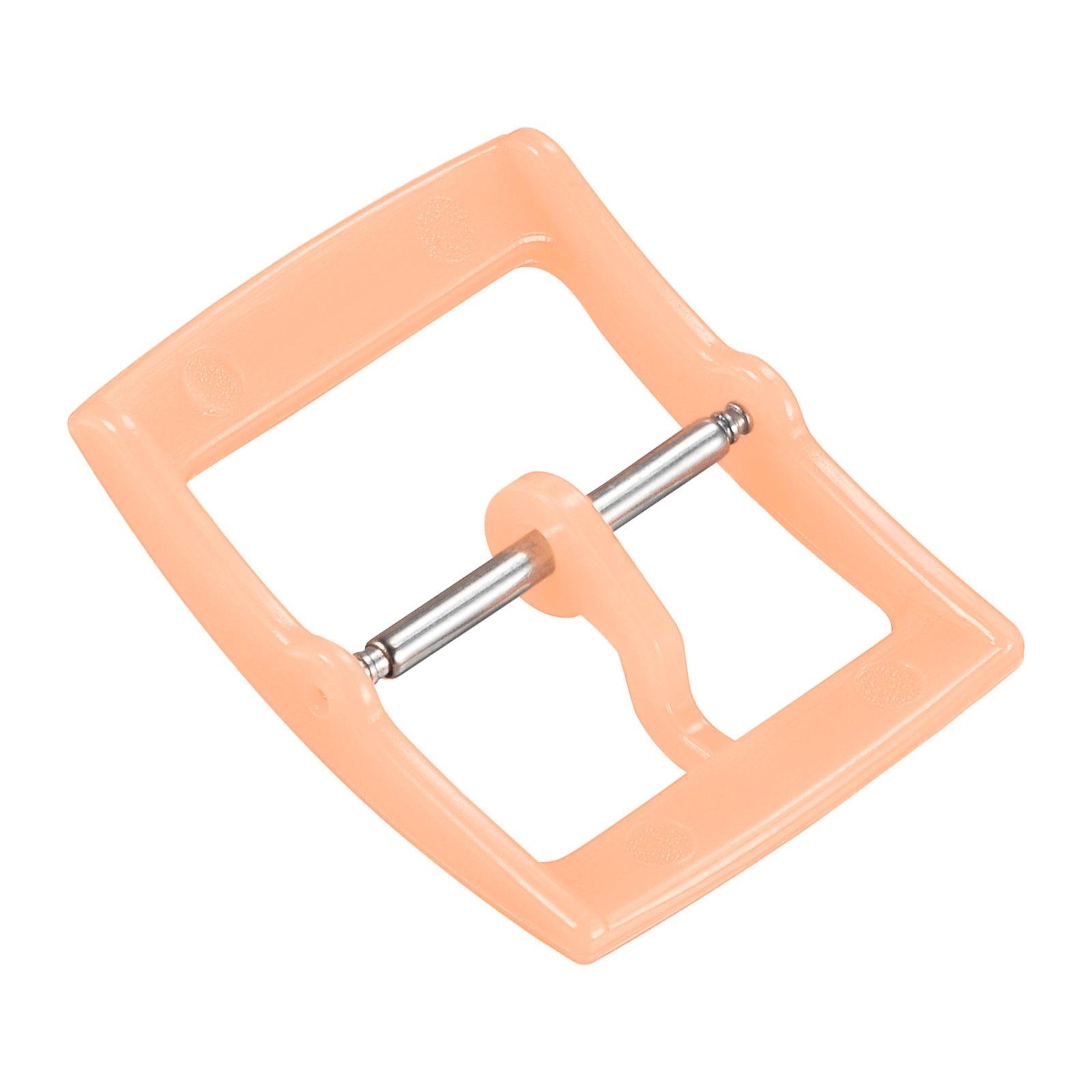 Plastic Buckle Strap Watch for 16mm Clear Orange 2pcs