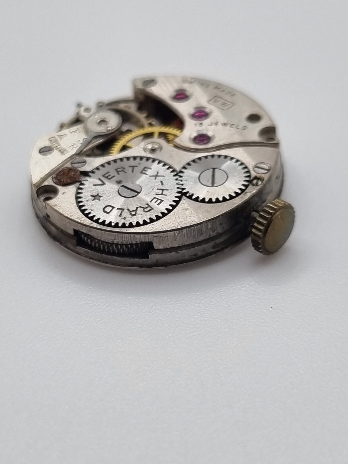 Vertex Herald Manual Wind Watch Movement 15 Jewels Swiss Made 22mm Parts Repair