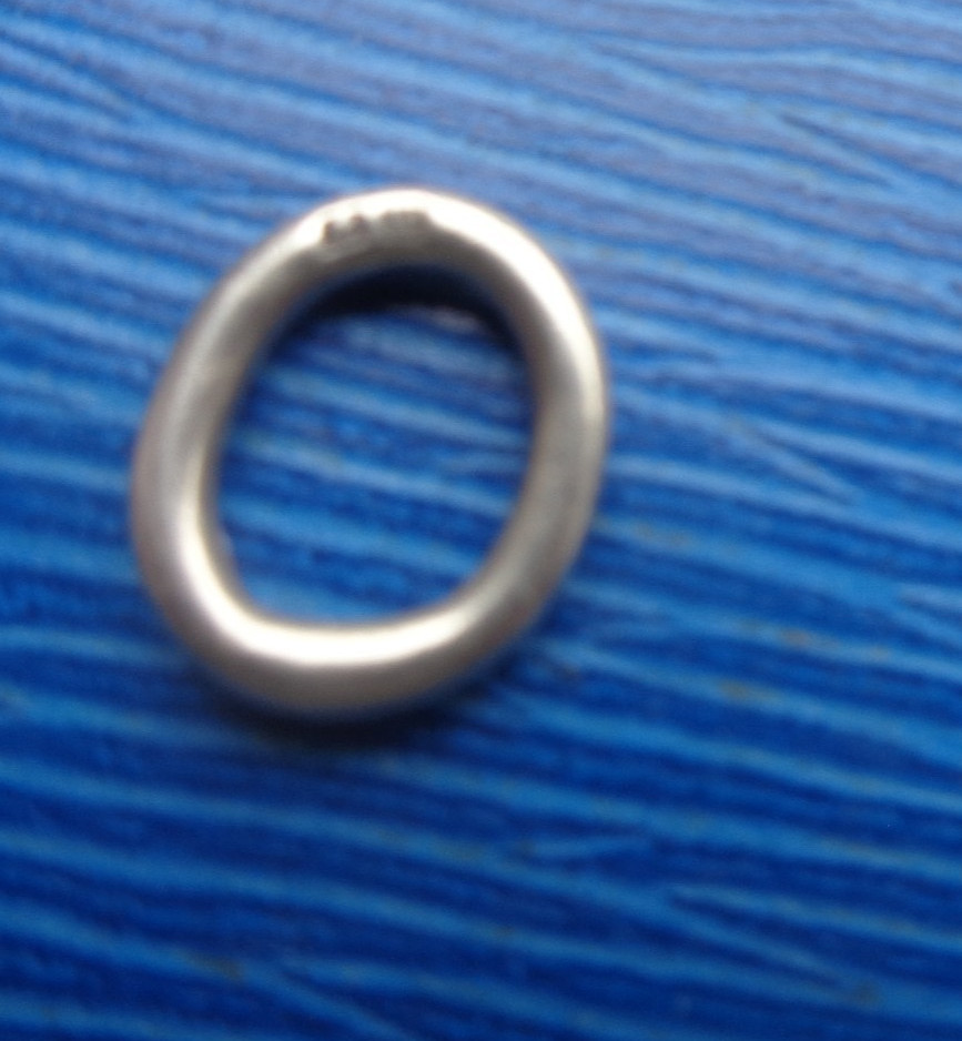 Sterling Silver RING Fastener for Bracelet Chain etc Victorian hm 1896 1.0 gram