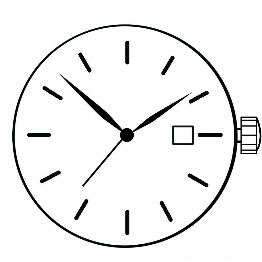 Hattori Epson TMI VJ12 VJ12B Watch Quartz Movement Date At 3/6 Japan Made