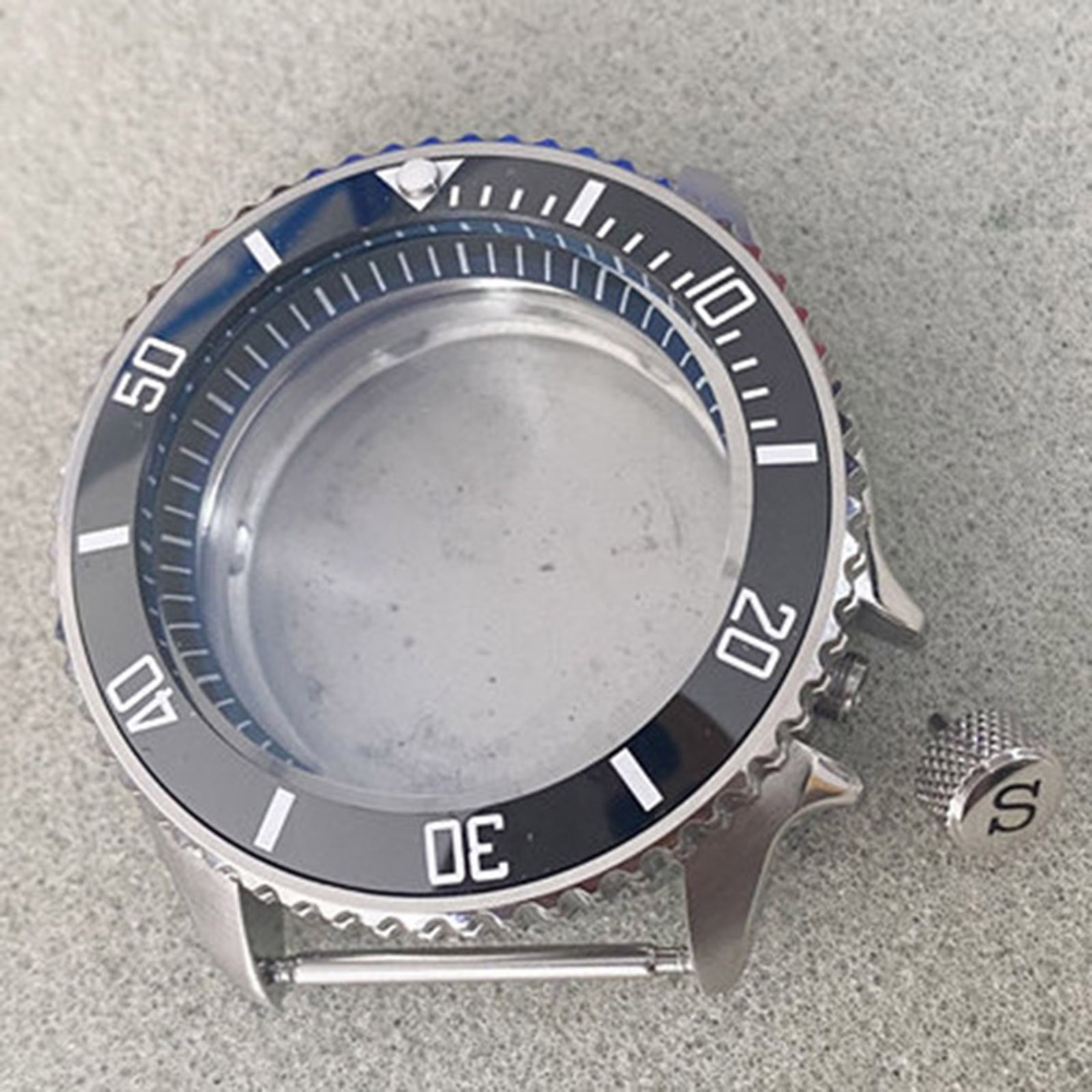 41.5MM Black Inner Shadow Stainless Steel Watch Case Watch for NH35/36 Movement