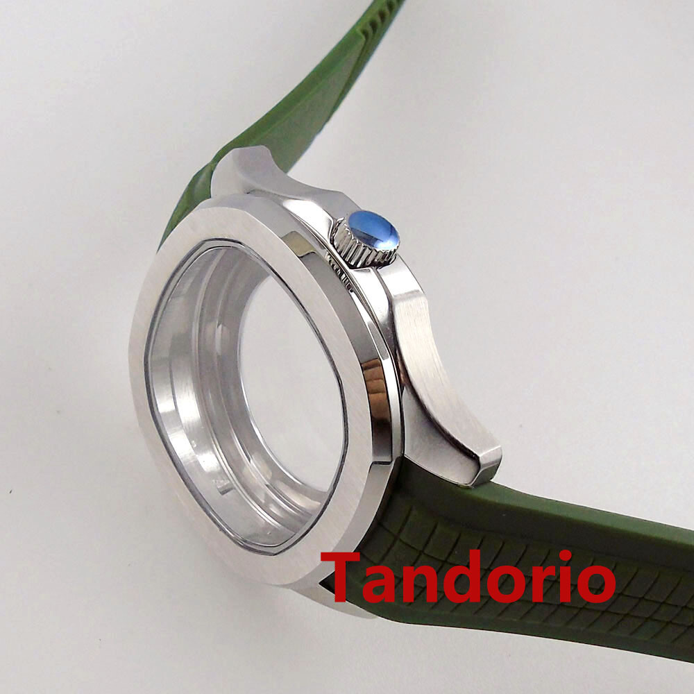 40mm Square Watch Case fit NH34 NH35A NH36 30MM Dial Glass Back Luminous