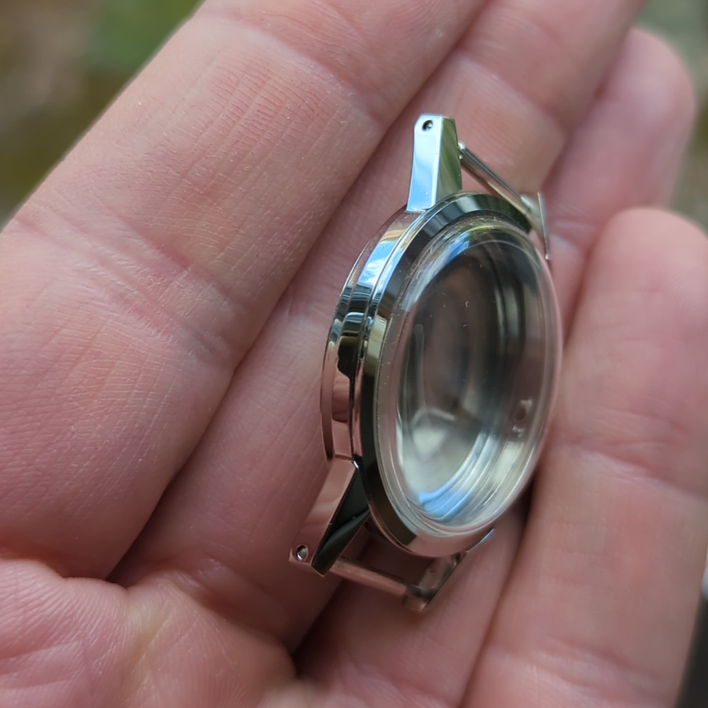 1960s Swiss Steel Waterproof Watch Case 33mm For Movement Rehoming (WD)