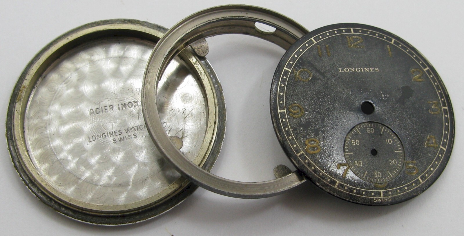 Longines Watch part complete VINTAGE case 22820 116 stainless steel 31.7 mm